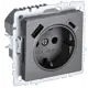 Розетка USB встраиваемая Iek Brite BR-R14-16-U22-018-K46 с заземлением цвет сталь