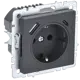 Розетка USB встраиваемая Iek Brite BR-R14-16-U22-018-K53 с заземлением цвет графит