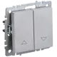Выключатель жалюзи встраиваемый Iek Brite BR-V15-0-10-K47 2 клавиши цвет алюминий