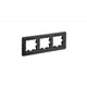 Рамка для розеток и выключателей Iek Brite BR-M32-M-21-K02 3 поста металл цвет черный