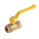 Кран шаровой прямой Оптима 7533751 PN15 1/2" ВР латунь ручка рычаг
