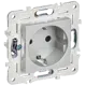 Розетка встраиваемая Iek Skandy SK-R14-16-1-K23 с заземлением и шторками цвет серебряный