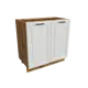 Навесной шкаф Прага 80x81.60x47.80 см фасад белый МДФ каркас дуб вотан