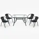 Набор обеденной мебели для сада 10608322 металл и пластик серый 5 предметов