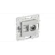 Розетка для телевизора и компьютера встраиваемая Iek Skandy SK-AK20-2-K23 RJ45 Cat 6E цвет серебряный