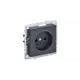 Розетка встраиваемая Iek Brite BR-R13-10-K53 со шторками цвет графит