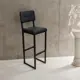 Барный стул Mt кухонный со спинкой 37x114x35 см цвет черный