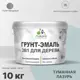 Грунт-эмаль 3 в 1 для деревянных поверхностей Malare Wood Wood_ГЭд_г_291 антисептическая быстросохнущая полуглянцевая цвет туманная лазурь 10 кг