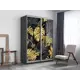 Шкаф-купе фотопечать Мебельная Компания Е1 2 дверный 240x140x45 см 7 полок ЛДСП цвет серый 45ef1003_140240_dm