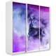 Шкаф-купе фотопечать Мебельная Компания Е1 3 дверный 240x180x45 см 9 полок ЛДСП цвет белый 45ef1011_180240_b