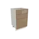 Напольный шкаф МС Валерия 3 ящика 50x81.60x47.80 см фасад капучино МДФ каркас белый ЛДСП Сурская мебель