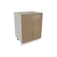 Напольный шкаф МС Валерия 2 дверцы 50x81.60x47.80 см фасад капучино МДФ каркас белый ЛДСП Сурская мебель