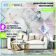 Фотообои 400x250 бумажные на стену 3d EnjoyWall Амели обои для кухни спальни гостиной с ромбами узорами и бабочками