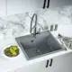Мойка для кухни из искусственного камня Wisent WA12-17 Мрамор Серо-белый 515x595