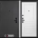 Входная дверь Лабиринт Акустик П-03 левый 205х96см белый софт/металлмуар серый