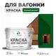 Краска для дерева Malare Wood антисептическая быстросохнущая матовая цвет зеленый мичиган 10 кг