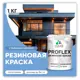 Краска резиновая Malare ProfleX Latex для фасадов интерьера мебели кровли цоколей быстросохнущая полуглянцевая цвет стальной голубой 1 кг