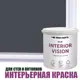 Краска для стен и потолков моющаяся Profipaints Eco Interior Vision износостойкая матовая цвет графит 0.9 л