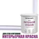 Краска для стен и потолков моющаяся Profipaints Eco Interior Vision износостойкая матовая цвет белая 0.9 л