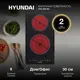 Электрическая варочная панель Hyundai HHE 3285 BG 28.8 см 2 конфорки цвет черный