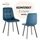 Комплект кухонных стульев Стул груп V chilly 2 шт 45х86х56 см велюр цвет синий/зеленый