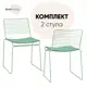 Стол для кухни обеденный Стул груп 21579 53x77x68 см эко кожа цвет зеленый