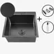 Мойка для кухни Big House BH5050G-1/B/G-KD 50x50 см глубина чаши 21 см нержавеющая сталь цвет графит