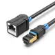 Патч-корд удлинитель Vention прямой SSTP cat.6 RJ45 1.5 м черный IBLBG
