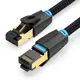 Патч-корд Vention прямой SFTP cat.8 RJ45 3 м черный тканевая оплетка IKGBI