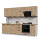 Кухонный гарнитур Дсв мебель Лофт без столешницы 280x217x51.6 см ЛДСП цвет серый/дуб цикорий