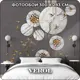 Фотообои 3D на стену флизелиновые Verol Круги с ветками 300x283 см