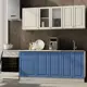 Кухонный гарнитур Эра Хозяюшка 180x206x60 см ЛДСП цвет белый, синий