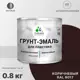 Грунт-эмаль для пластиковых для сайдинга окон и подоконников Malare FastCorr быстросохнущая матовая цвет коричневый 0.8 кг