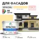 Краска фасадная Malare Professional Prof_фсдГОСТ_216 для дерева камня и кирпича УФ-стойкая быстросохнущая матовая цвет тропический макарун 9 л