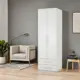 Шкаф распашной Шарм-Дизайн МШЯ-21 100x220x60 см ЛДСП цвет белый
