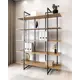 Стеллаж с полками Лофт A1 home 134x175x34 см металл цвет светло-коричневый