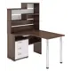 Компьютерный стол Мэрдэс СР-132-130 ШБЕ-Ч-ЛЕВ 101x163x130 см ЛДСП цвет шоколад