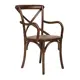 Кухонный стул Tetchair Cross 52х91х55 см ротанг цвет темный орех