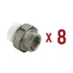 Муфта комбинированная Aqualink 1/2"x25 мм ВП-ВР полипропилен 8 шт k16722