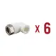 Угол комбинированный 90° Aqualink 3/4"x20 мм ВП-ВР полипропилен 6 шт k19118