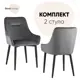 Комплект кухонных стульев 2 шт Стул груп Диана 87x60x47 см велюр цвет серый