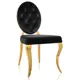 Стул Woodville Odda 51x91x65 см велюр цвет черный/золотой