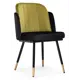 Стул Woodville Penelopa 54x83x55 см велюр цвет черный/зеленый