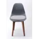 Комплект стульев 3 шт Zip-mebel Сашш 45x83x46 см рогожка цвет серый/светло-серый/орех