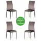 Комплект кухонных стульев 4 шт Tetchair Capri 49x94x41 см вельвет цвет темно-серый