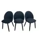 Комплект стульев 3 шт Solarius TesBlack-3 50x82x45 см велюр цвет черный