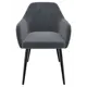Стул для кухни обеденный Milavio Миллениум23/24Ч/З 45x85x58.5 см велюр цвет серый/серебристый