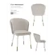 Стул для кухни обеденный Milavio Y801 Terracotta 57x83x49 см велюр цвет бежевый