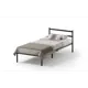 Кровать Квадрат Мета 81x70x201 см цвет черный