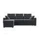 Диван Лига Диванов Камелот 109760L 232x90x155 см велюр цвет серый